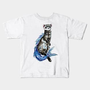 Ferret Mermaid Kids T-Shirt